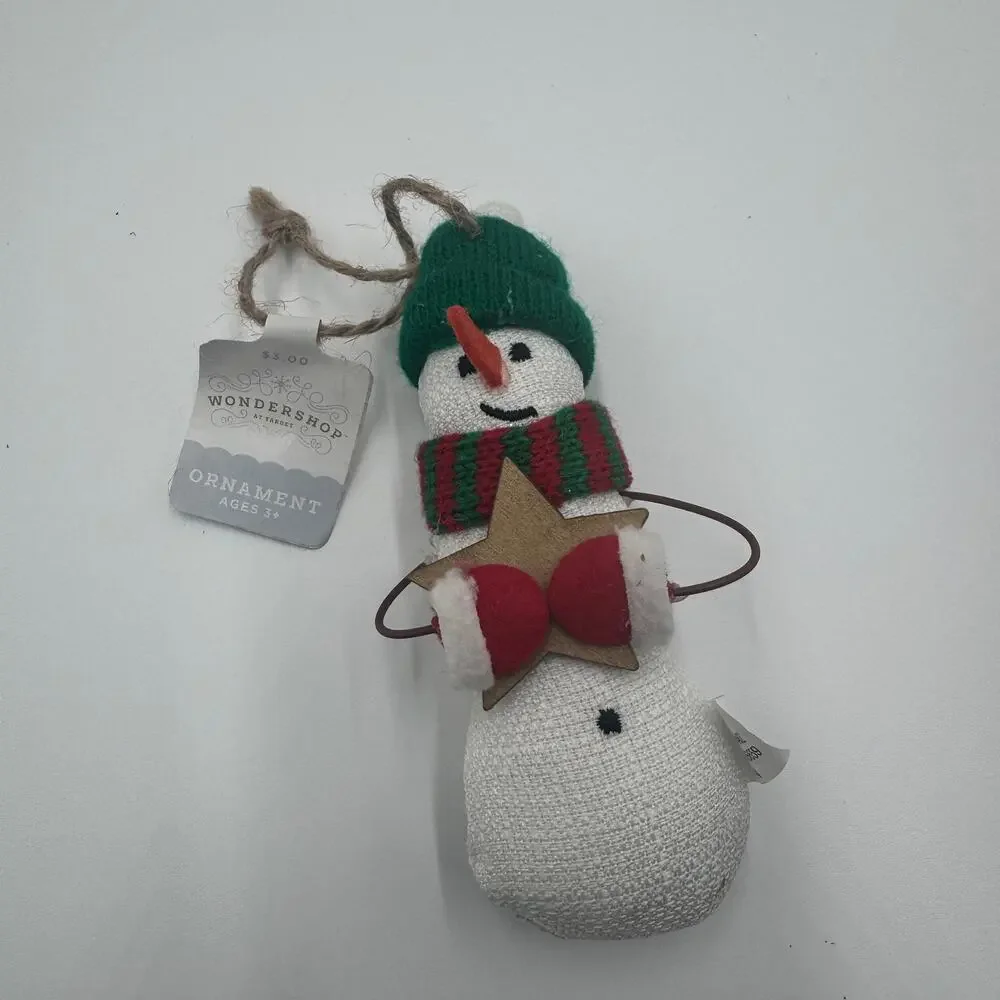 Assorted Christmas Ornament Lot Flocked‎ Santa Snowman Stocking Bells Decor NEW